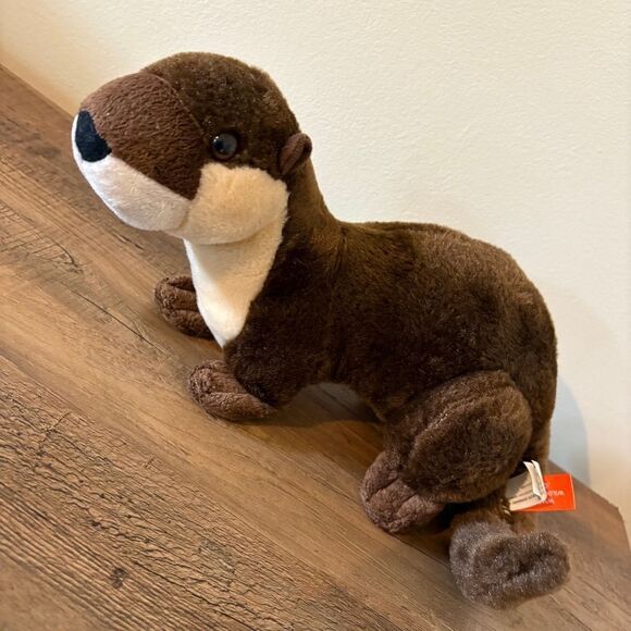 Wild Republic Brown River Otter Stuffed Animal Plush Toy 11" - Picture 3 of 10